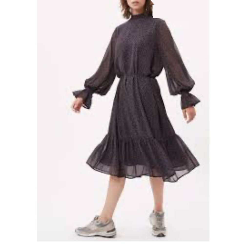 Minimum Mikkeline Floral Midi Dress Navy Size 38